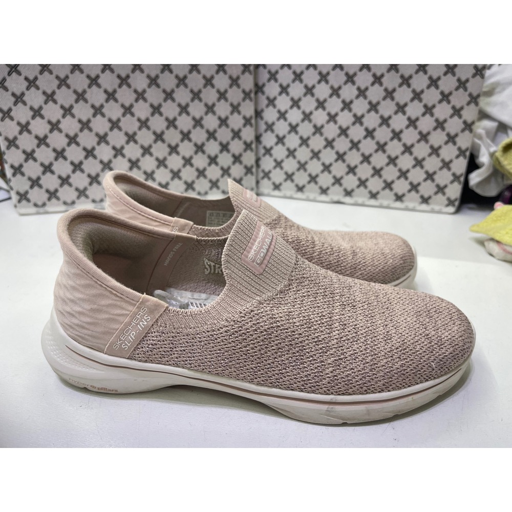 Skechers GoWalk Slip-Ins Womens 6.5 Light Pink Walking Shoes 125219 LTPK